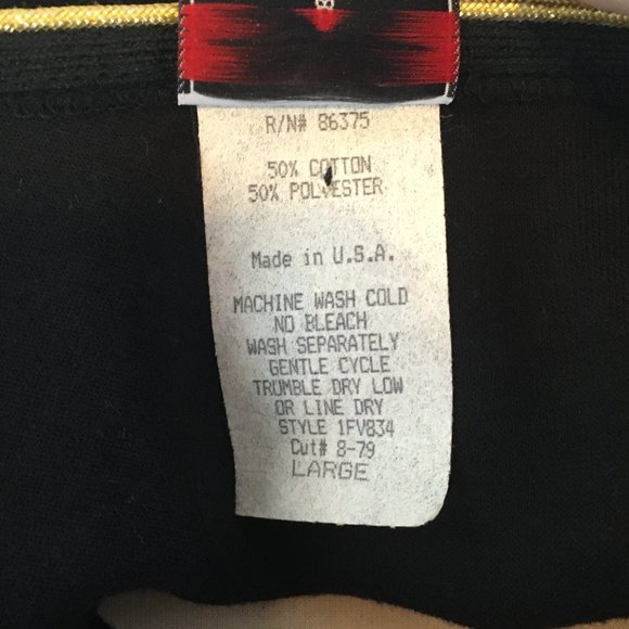 KWBL Los Angeles Vintage Zip Up Black Gold Vest Stars, Sun, Hearts L - Picture 8 of 8